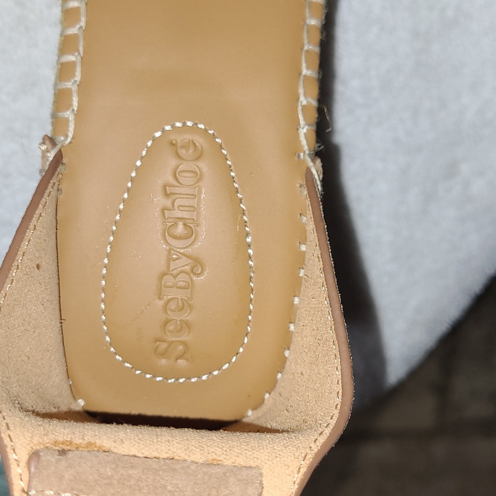 See By Chloe Glyn Platform Espadrille Wedge Sandals Size UE 37 US 6.5 - Picture 5 of 12